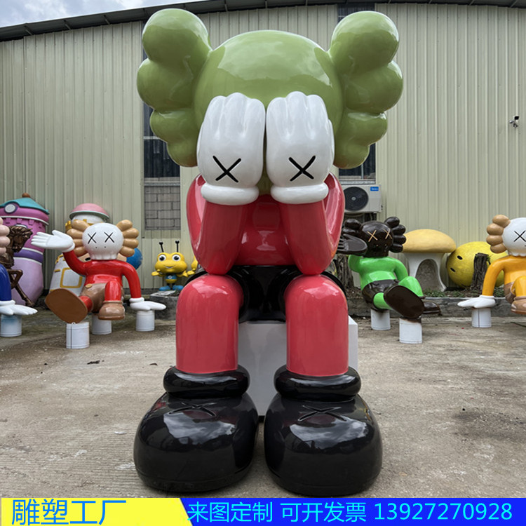 大型玻璃钢雕塑 卡通动漫熊雕像造型