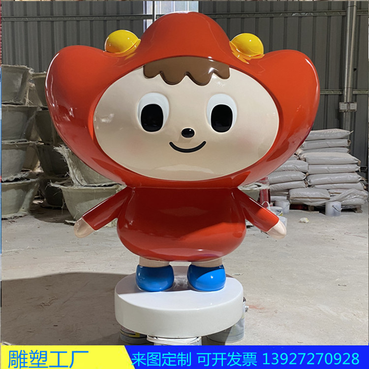 玻璃钢娃娃卡通雕塑 校园幼儿园形象造型